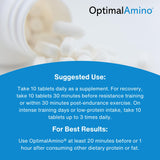 OptimalAmino BCAAs in a lifestyle setting with gym equipment