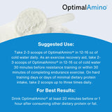 OptimalAmino Complete Amino Acid Supplement 490g powder in a bowl