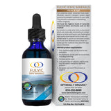 Optimally Organic Fulvic Ionic Minerals 57g label close-up