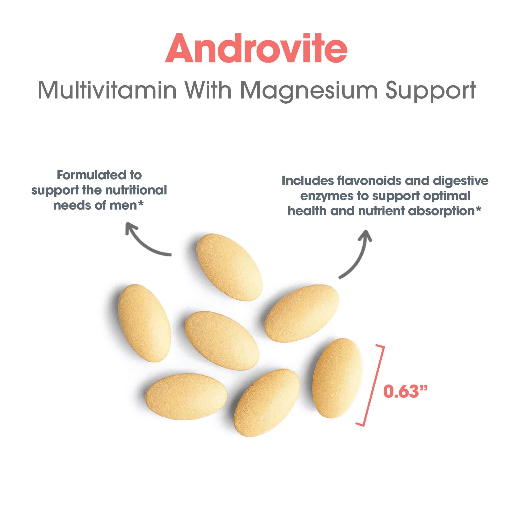 Optimox Androvite Blended Vitamin & Mineral Supplement ingredients list