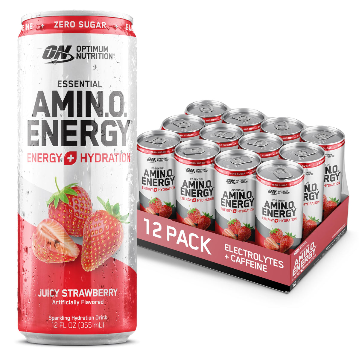 Optimum Nutrition Amin.O. Energy BCAA Drink packaging front view