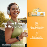 Optimum Nutrition AMIN.O. ENERGY + Electrolytes Stick Pack opened with powder