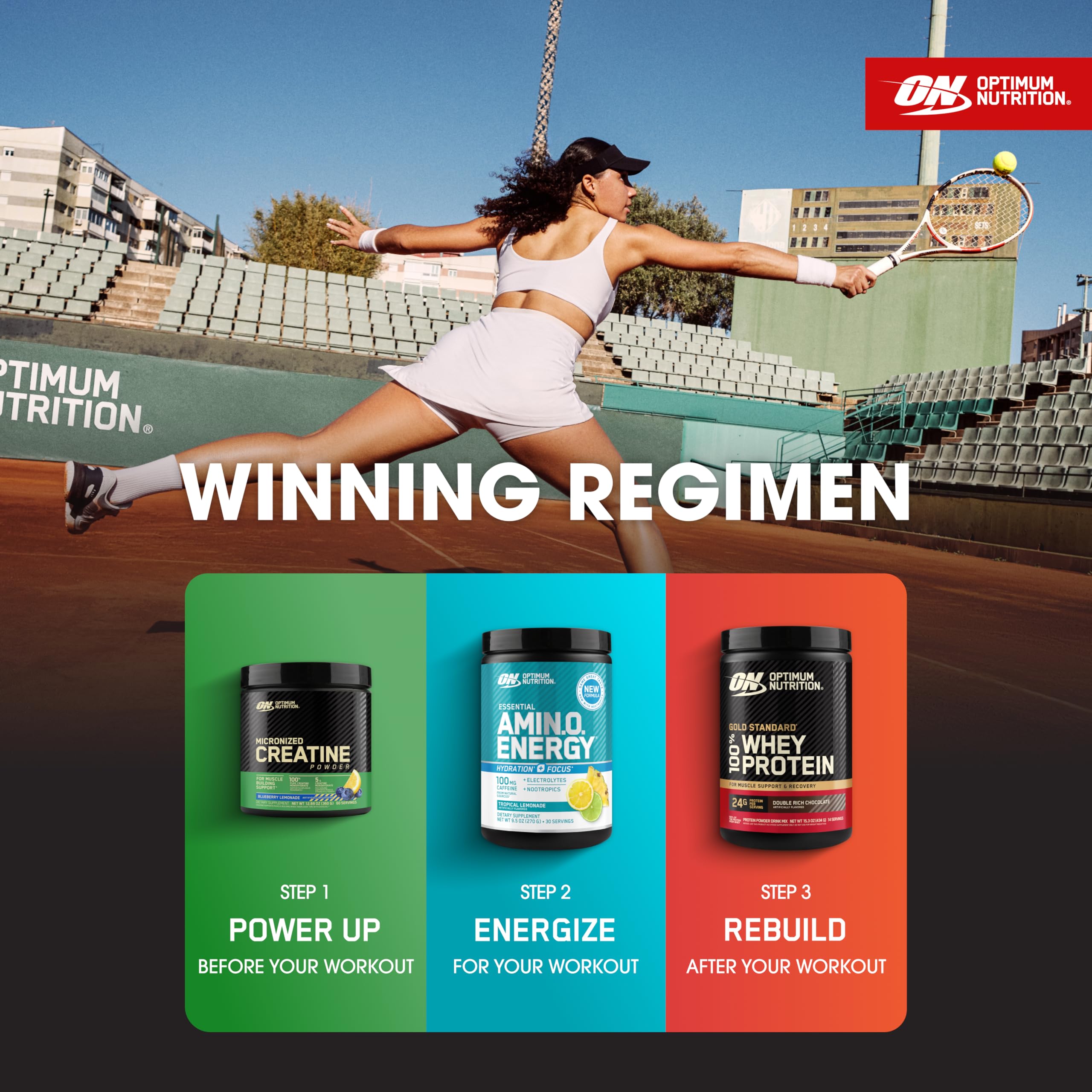 Optimum Nutrition Amin.O. Energy Hydration + Focus with shaker bottle