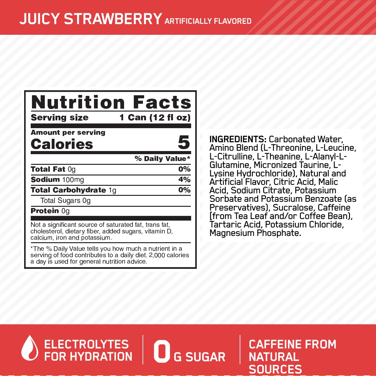 Optimum Nutrition Amin.O. Energy Juicy Strawberry flavour