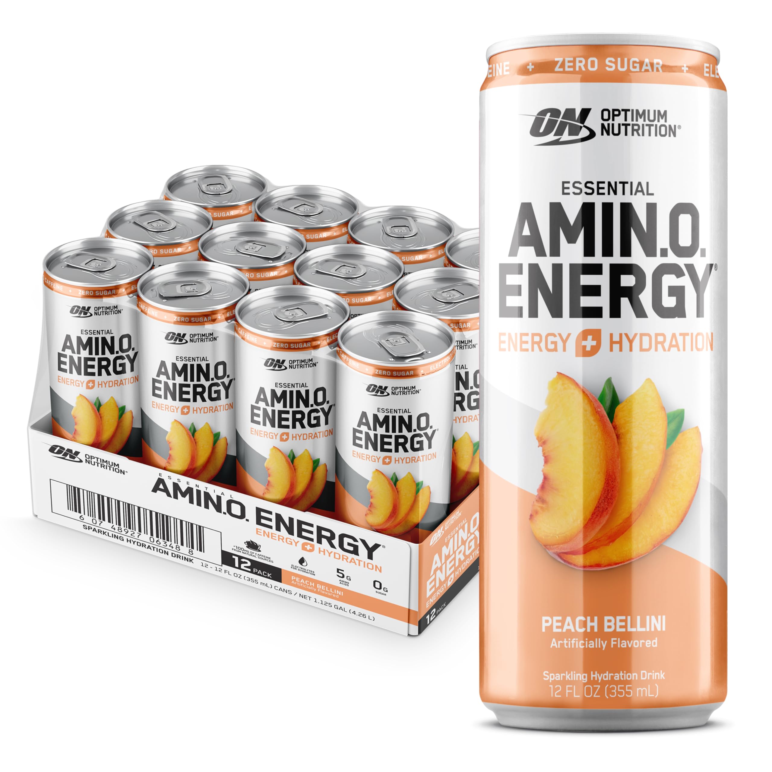 Optimum Nutrition Amin.O. Energy Sparkling Hydration Drink front view