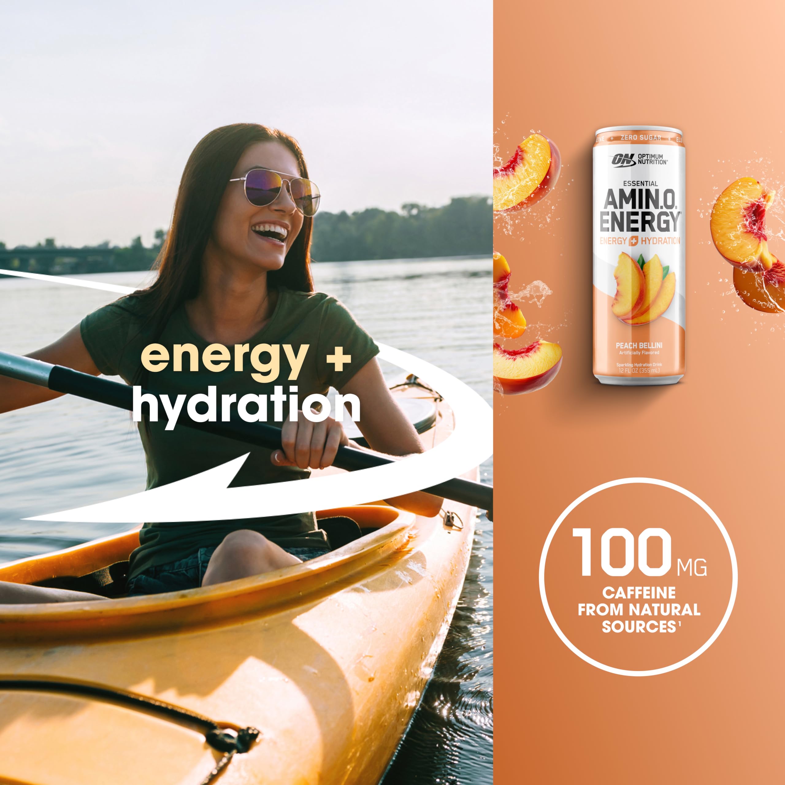 Optimum Nutrition Amin.O. Energy Sparkling Hydration Drink Juicy Strawberry flavour