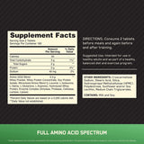 Optimum Nutrition Amino 2222 tablets side view showing dosage