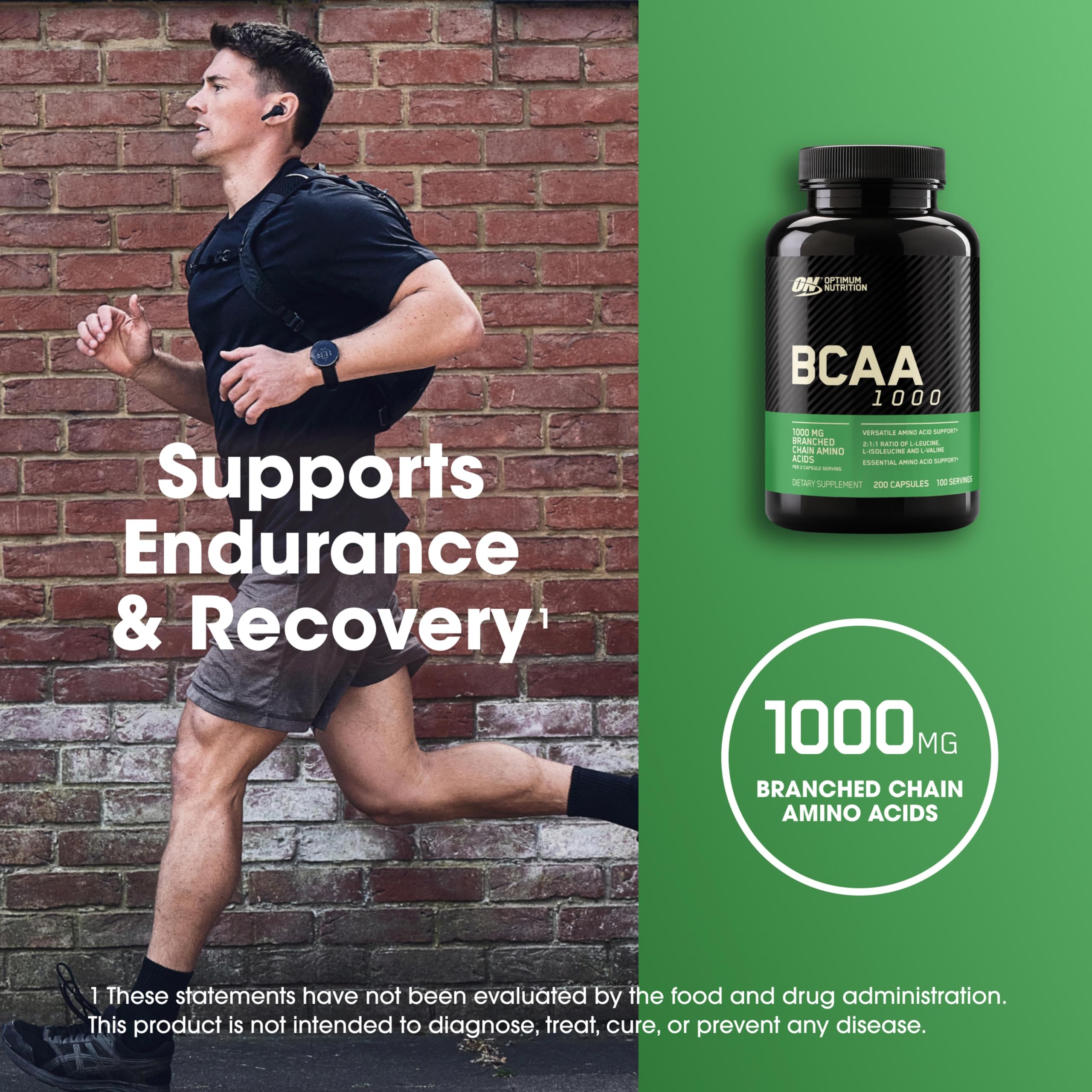 Optimum Nutrition BCAA Capsules packaging