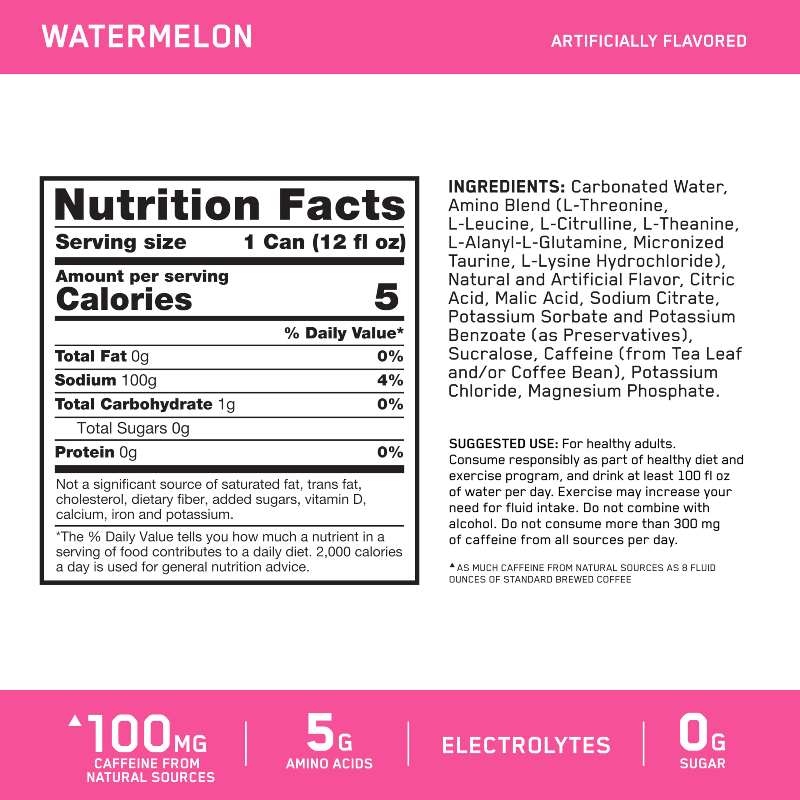 Optimum Nutrition BCAA Energy Drink Blueberry Lemonade flavour