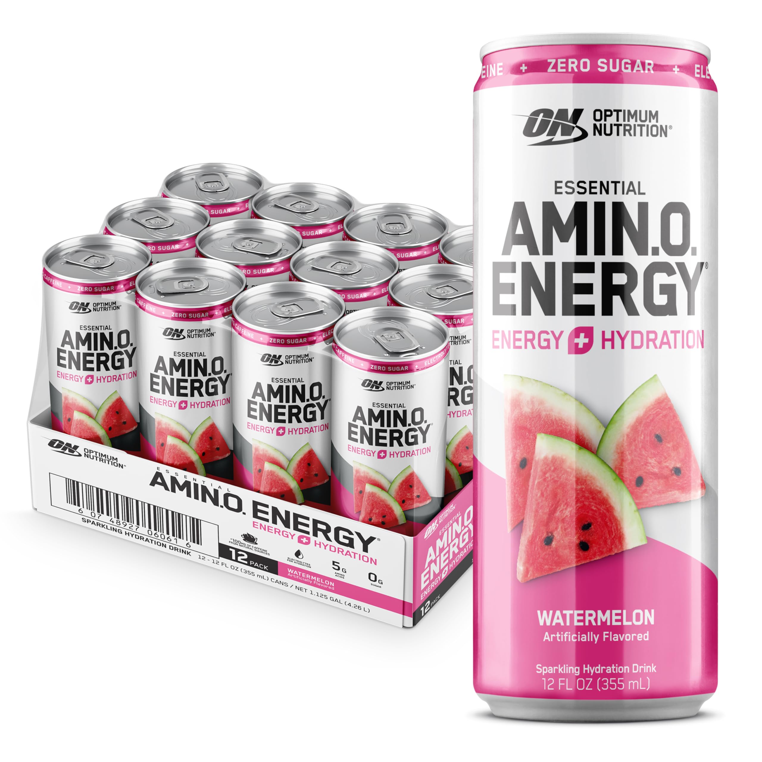 Optimum Nutrition BCAA Energy Drink packaging front view