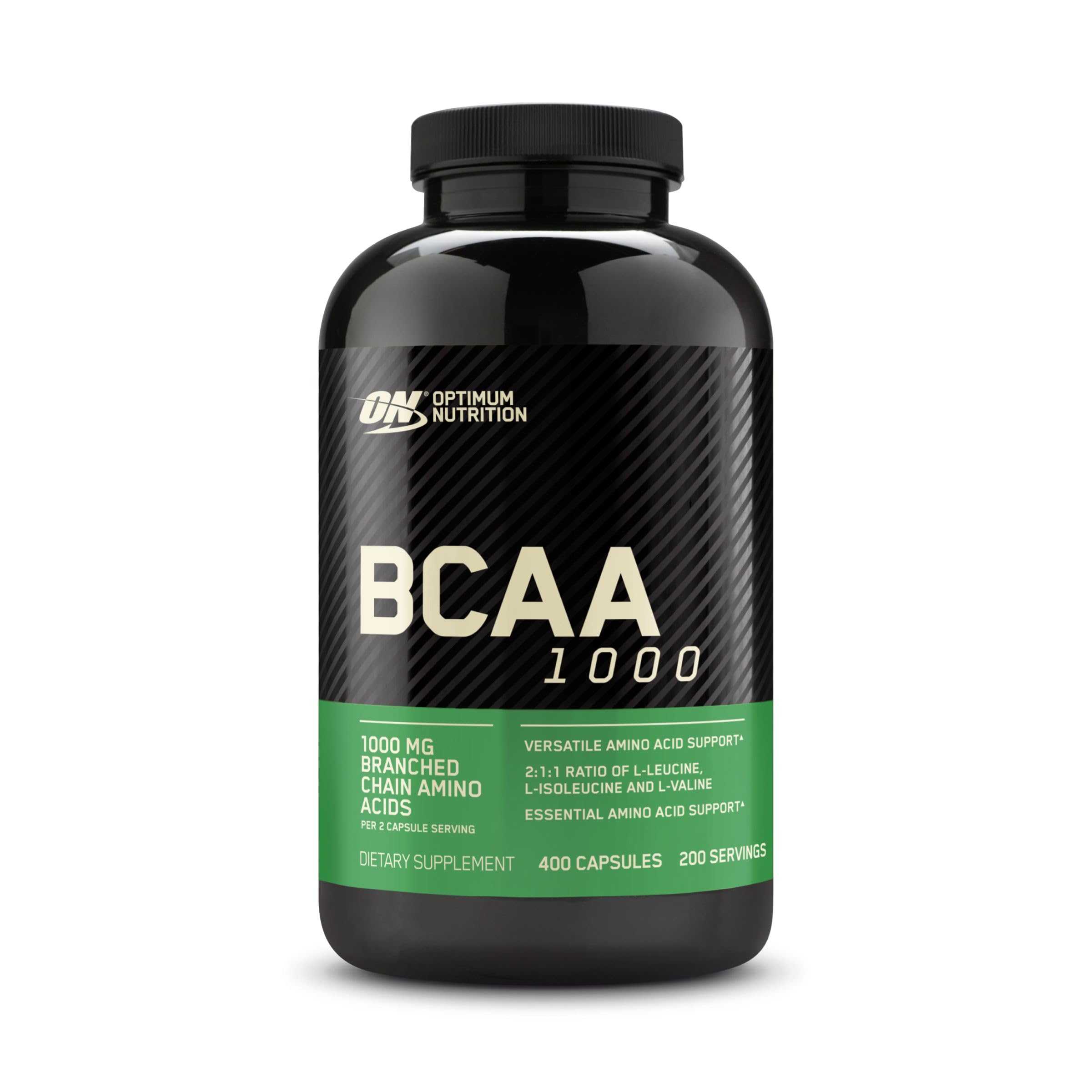 Optimum Nutrition BCAA Essential Amino Acids Capsules front view