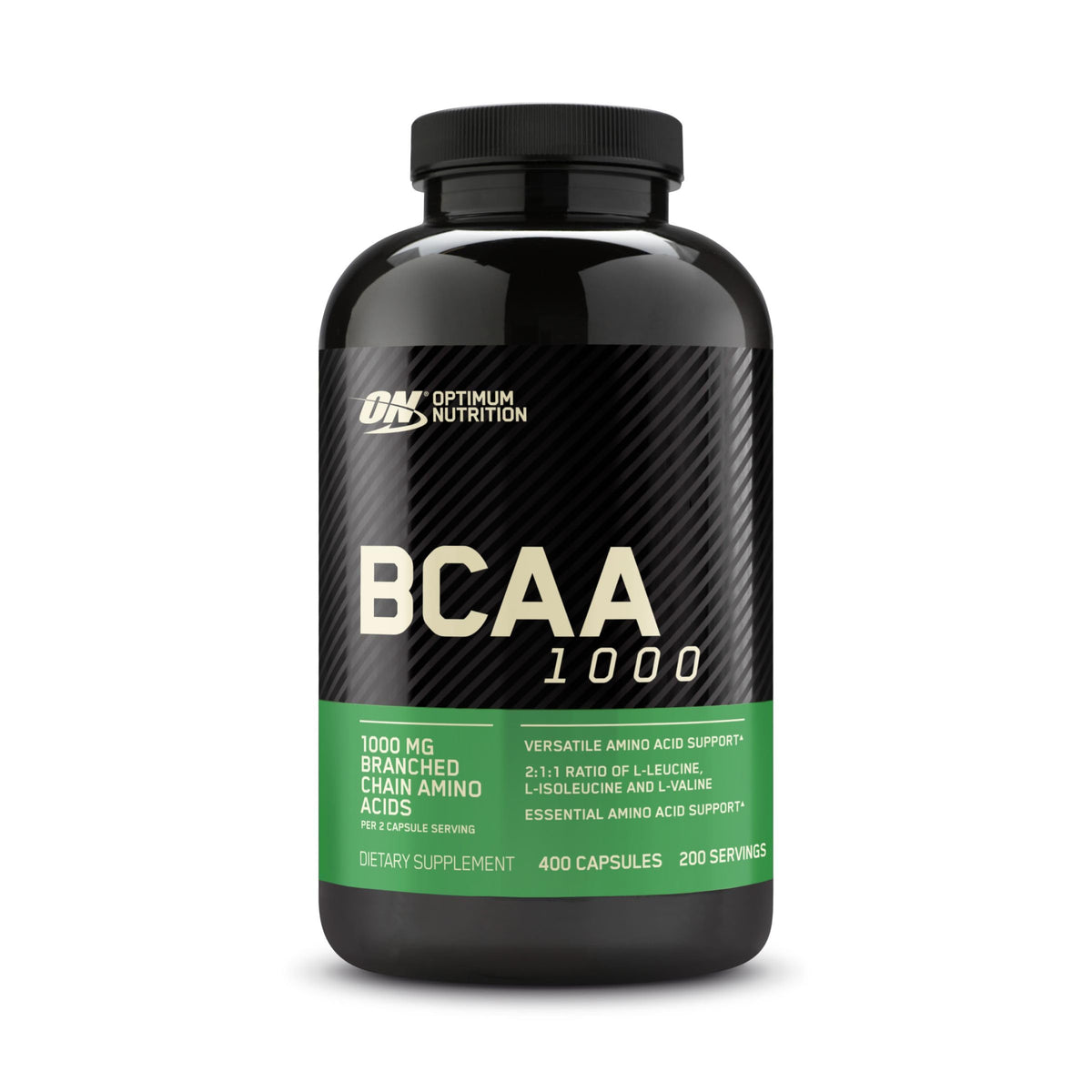 Optimum Nutrition BCAA Essential Amino Acids Capsules front view