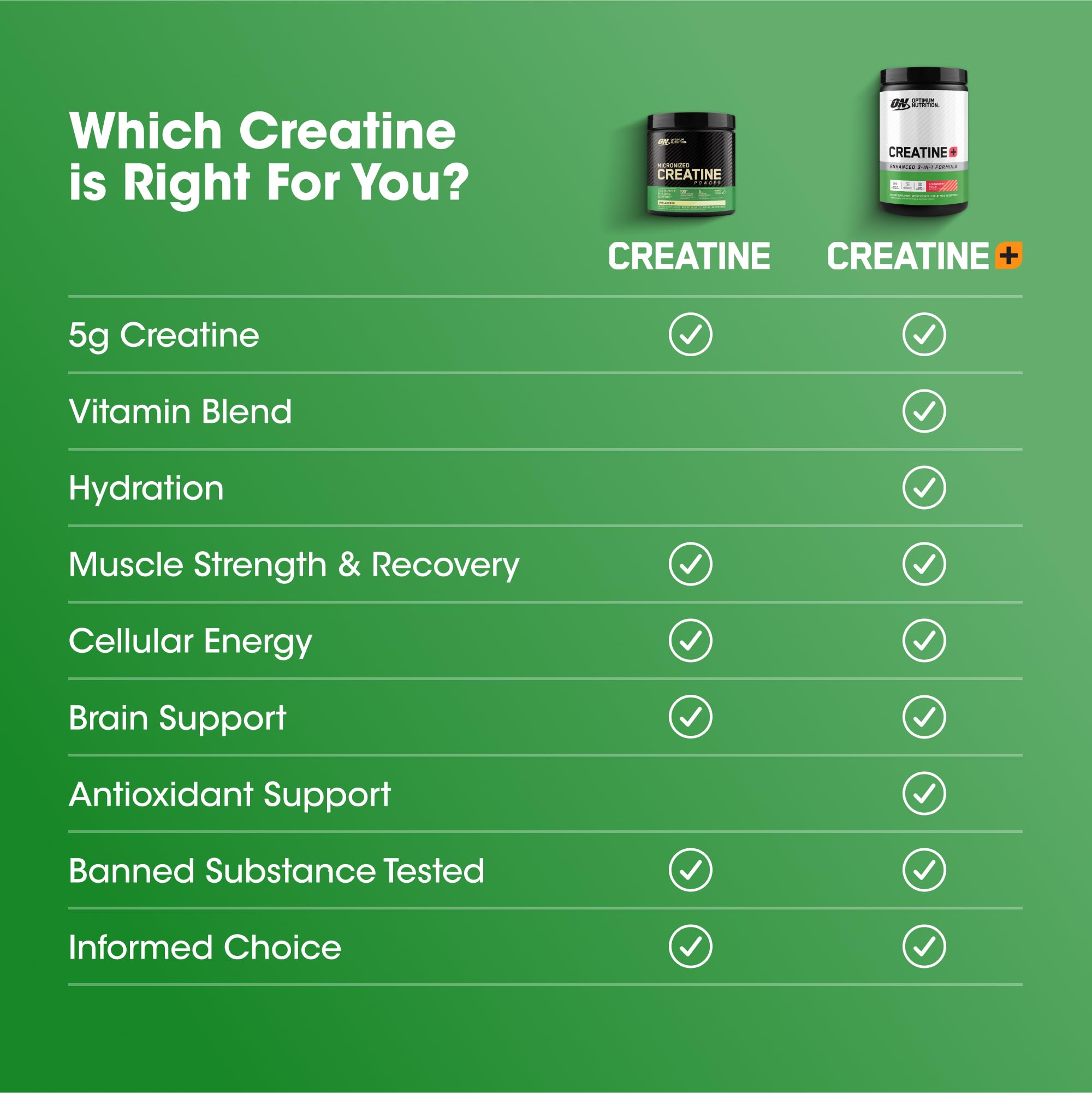 Optimum Nutrition Creatine [+] 720g Strawberry Peach powder mixed drink