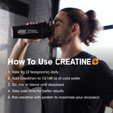 Optimum Nutrition Creatine [+] 720g Strawberry Peach powder scoop