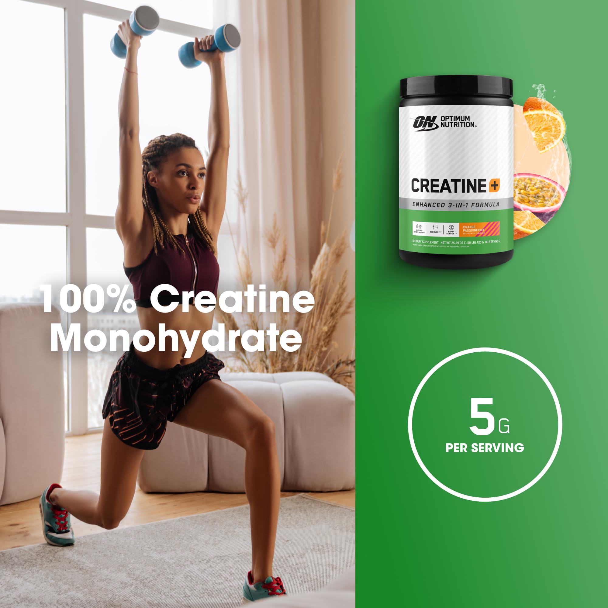 Optimum Nutrition Creatine [+] Powder Mix 720g with scoop