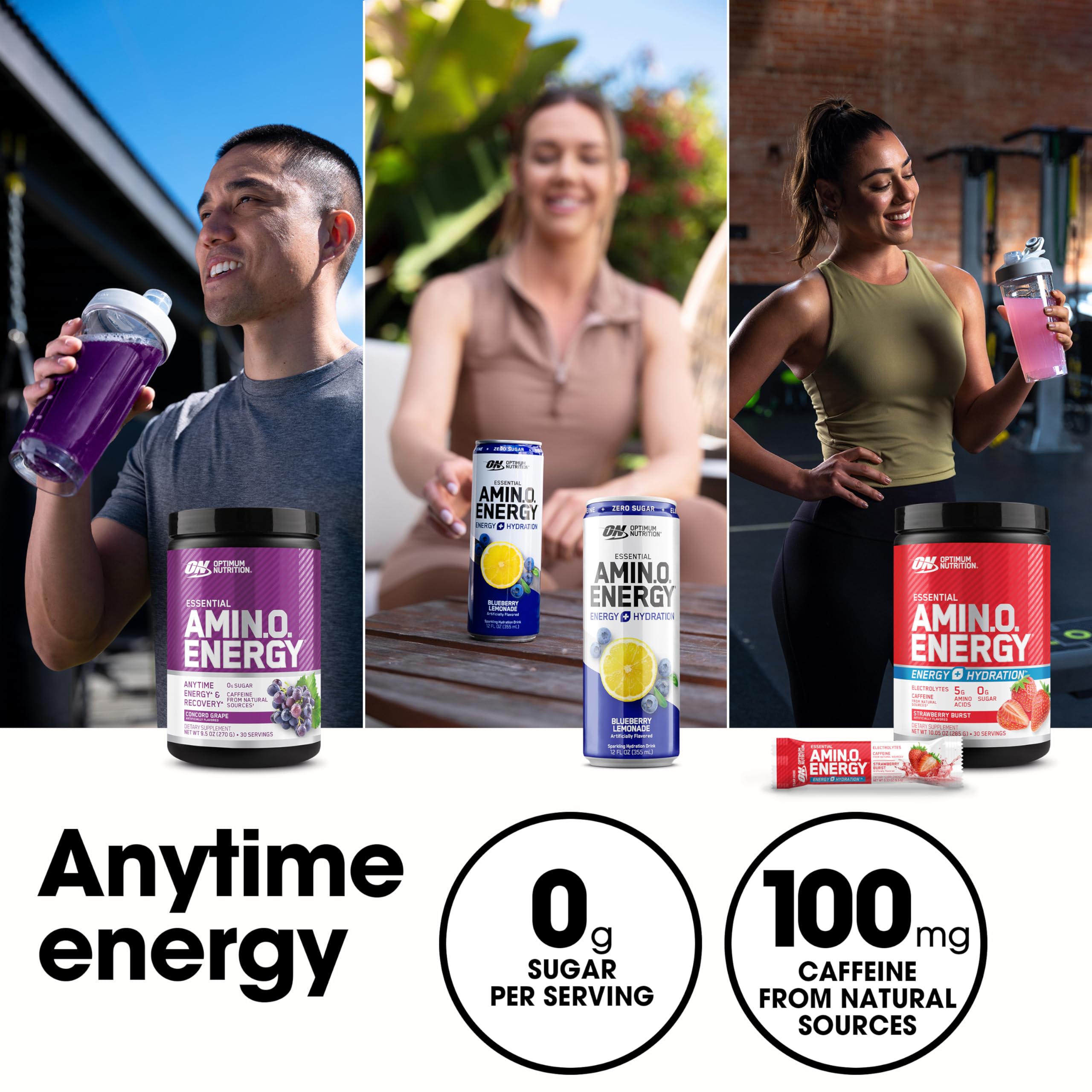 Optimum Nutrition Essential AMIN.O. ENERGY 270g nutritional information