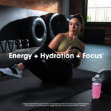 Optimum Nutrition ESSENTIAL AMIN.O. ENERGY Strawberry flavour with workout gear