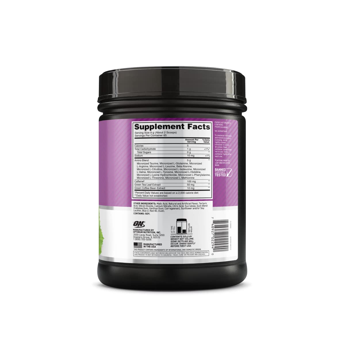 Optimum Nutrition Essential Amino Energy 585g Powder in a gym setting
