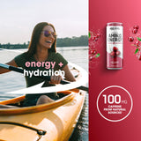 Optimum Nutrition Essential Amino Energy Sparkling Drink in a glass with ice