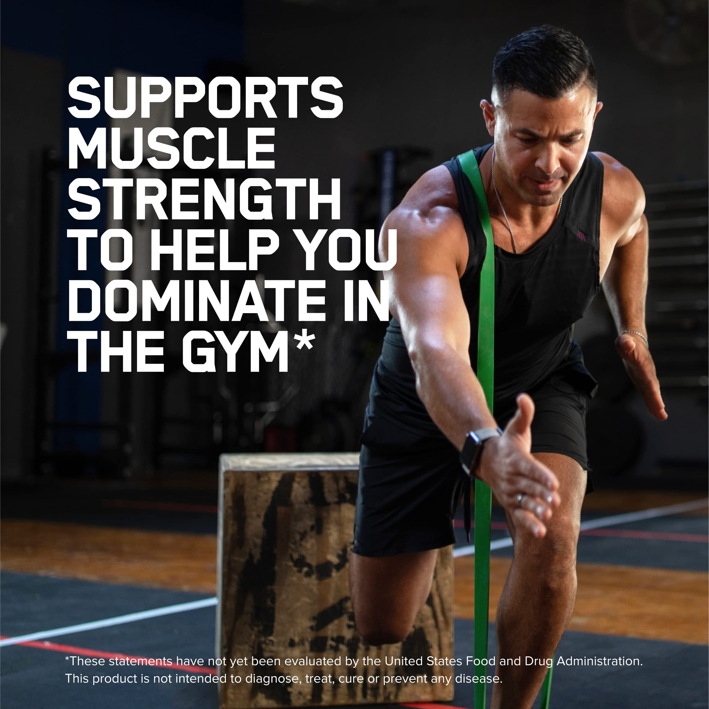 Optimum Nutrition HMB 1000mg capsules on a wooden table