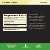 Optimum Nutrition L-Glutamine Muscle use Powder 300g back view
