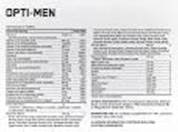Optimum Nutrition Opti-Men Supplement 150 Count side view