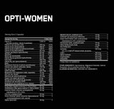 Optimum Nutrition Opti-Women Multivitamin Capsules packaging side view