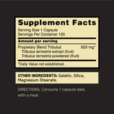 Optimum Nutrition Tribulus capsules in hand