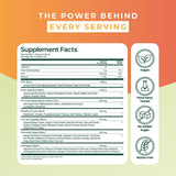 Optiverd Spirulina Superfood Powder 272g in a glass of water