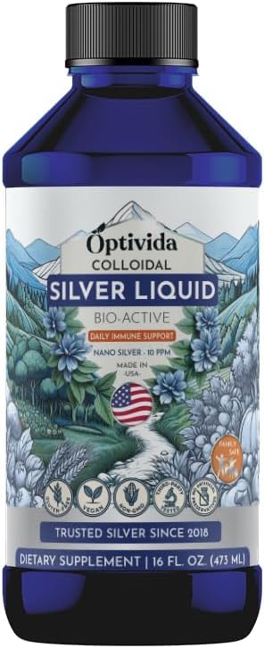 OPTIVIDA Colloidal Silver 10 PPM 490g front view