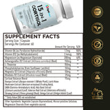 Optiwav Cortisol Reducer Capsules back view showing supplement facts