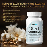 Optiwav Cortisol Reducer Capsules side view with label