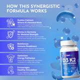 Optiwav D3 K2 Magnesium Capsules on a wooden table