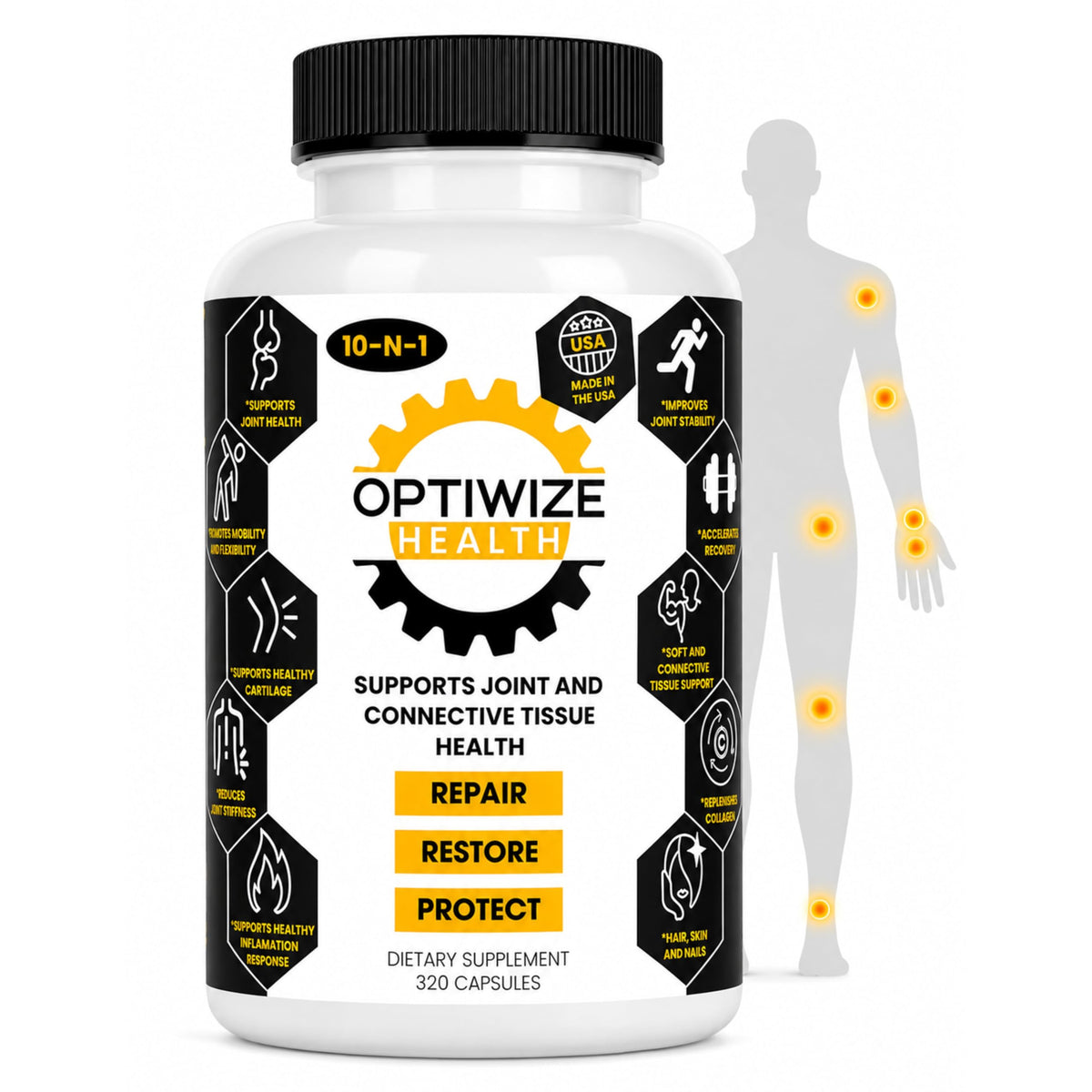 OptiWize Joint Support Supplement 10-in-1 front view