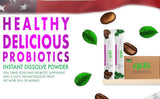 'Opu Probiotics Mint flavour powder on a spoon