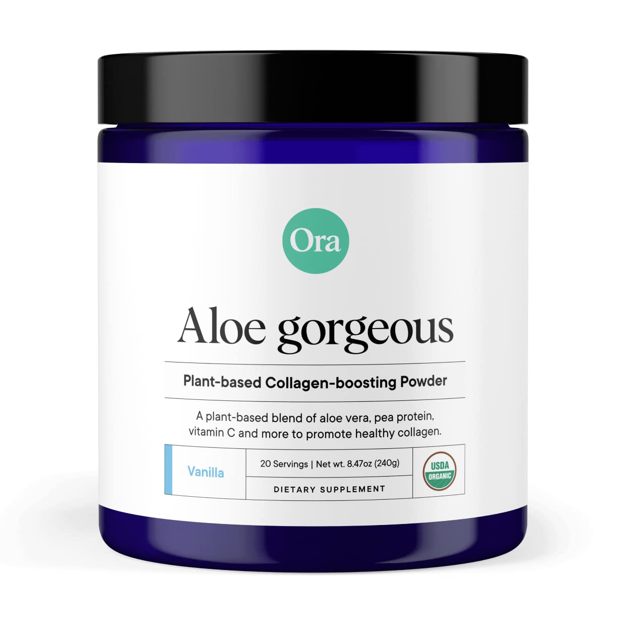 Ora Organic Aloe Gorgeous Vegan Collagen Builder 500g front view