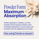 Ora Organic Magnesium Complex Powder 220g in a glass of water