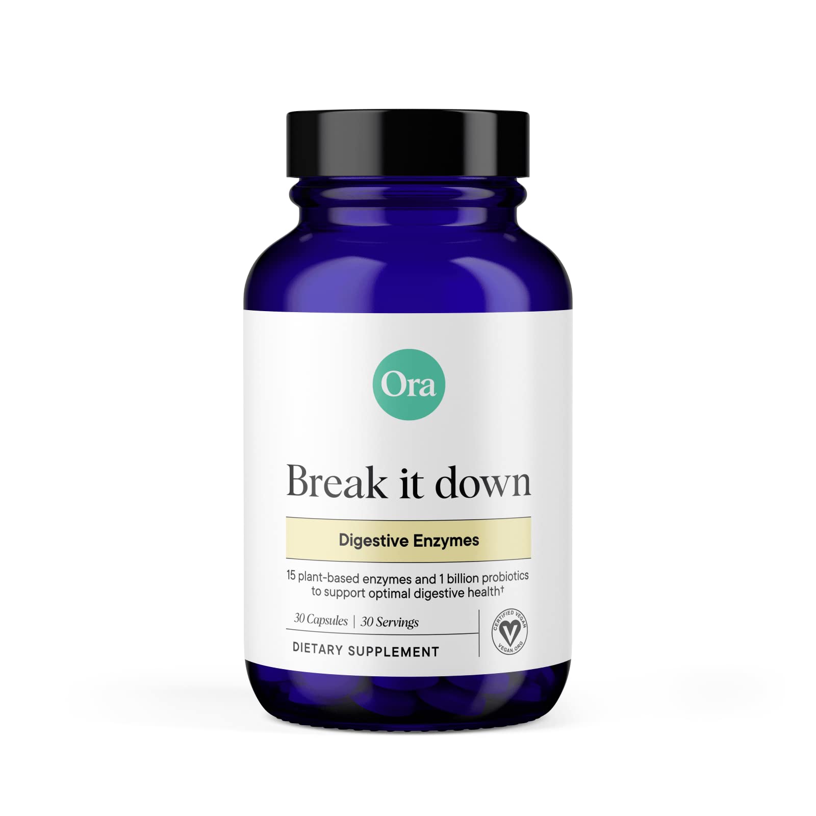 Ora Organic Multi-Enzyme Supplement capsules front view