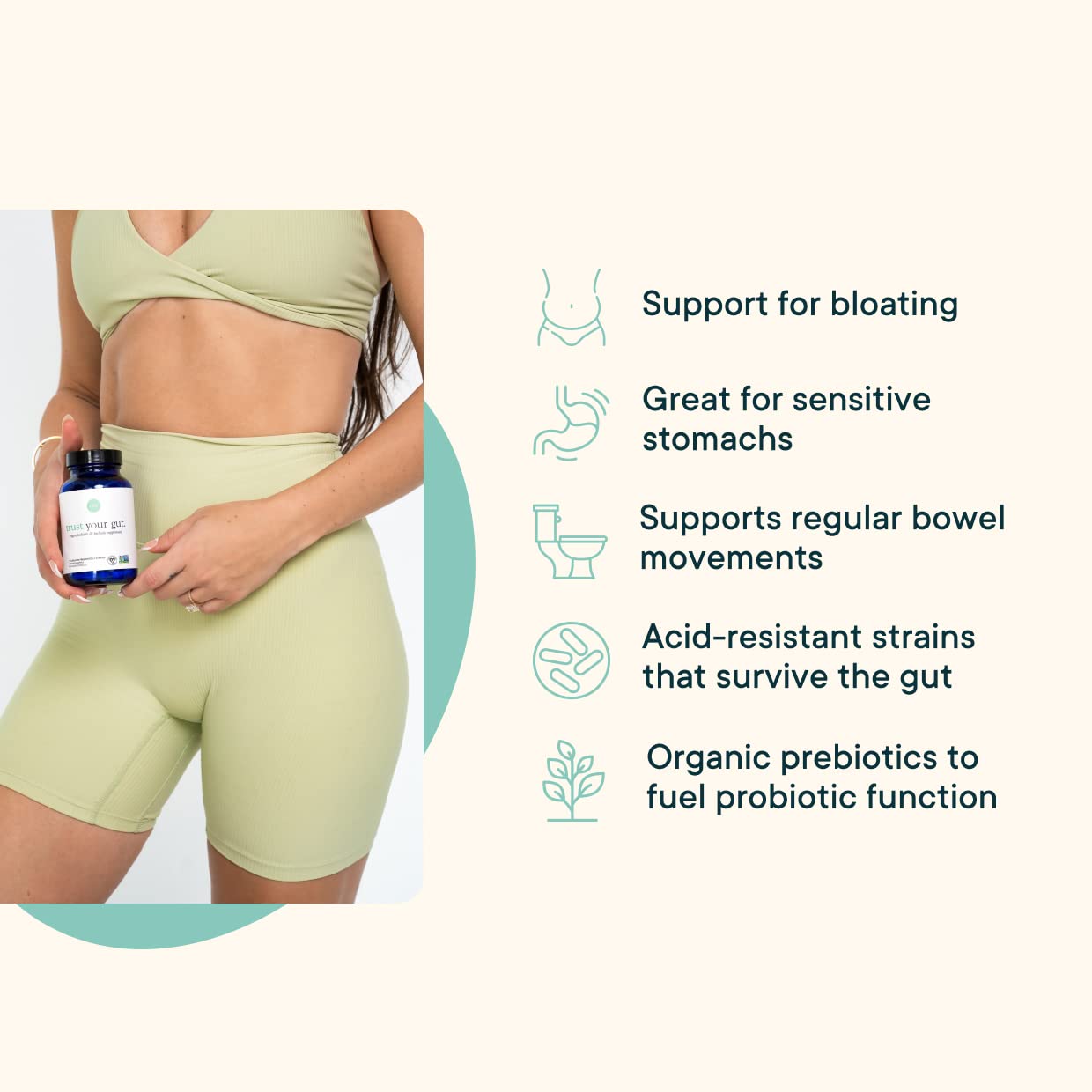 Ora Organic Probiotic Supplement vegan capsules close-up