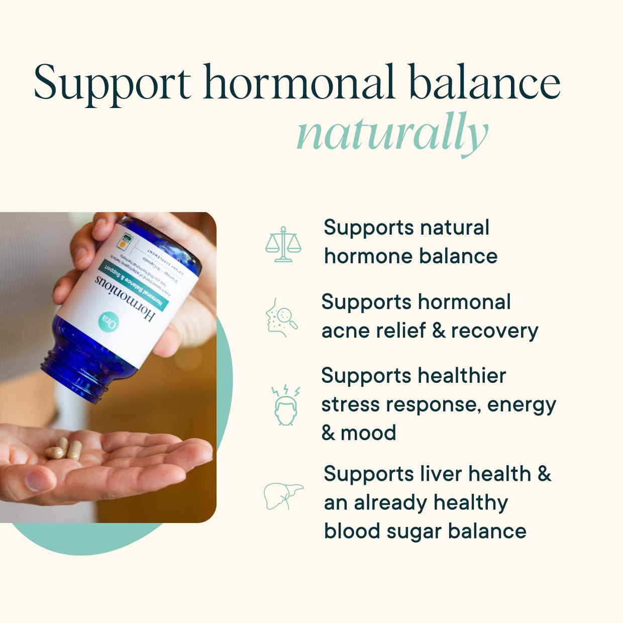Ora Organic Support Capsules 222g packaging details