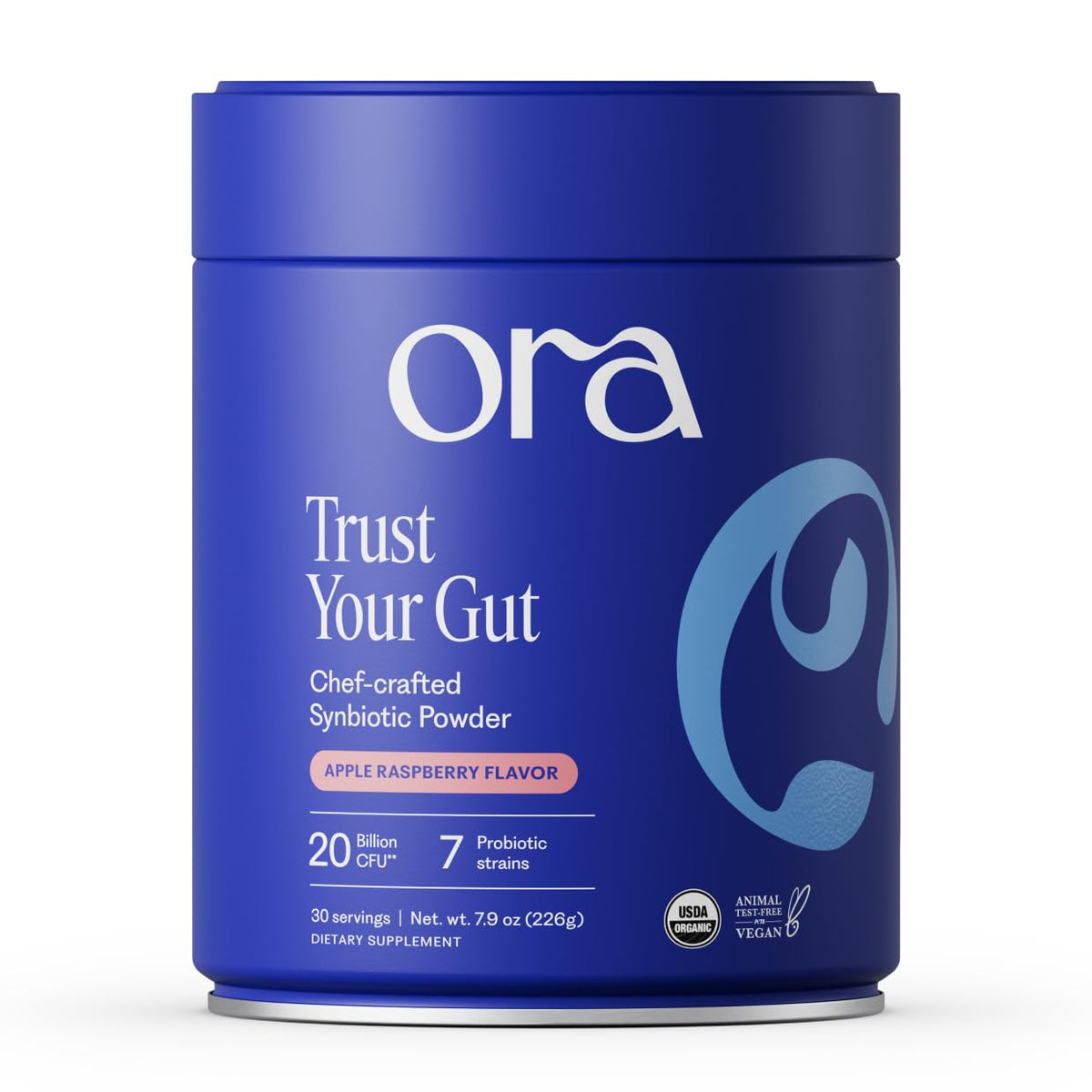 Ora Organic Synbiotic Prebiotic Capsules 225g front view