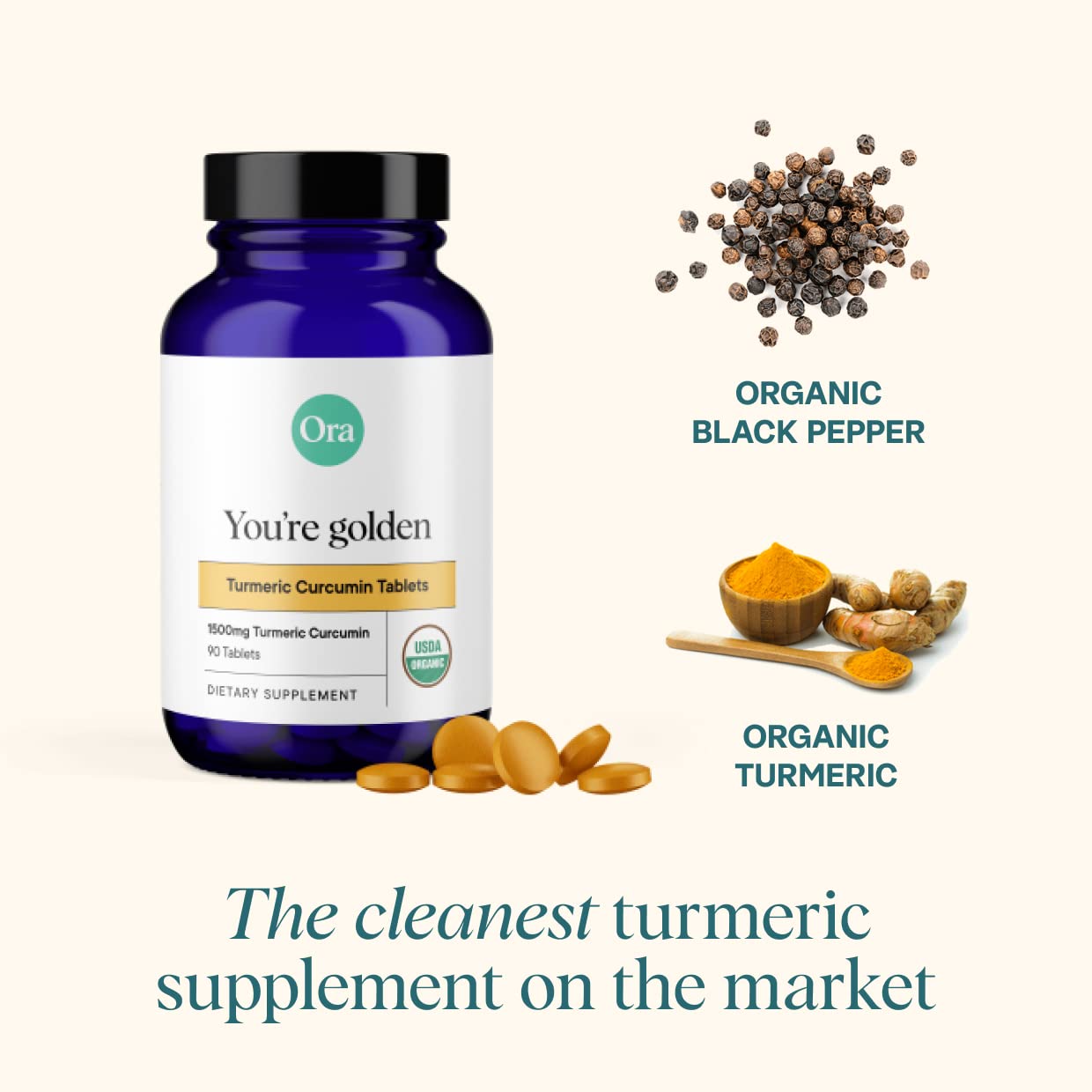 Ora Organic Turmeric Curcumin Supplement 1500mg lifestyle scene