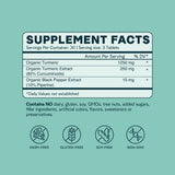 Ora Organic Turmeric Curcumin Supplement 1500mg side view