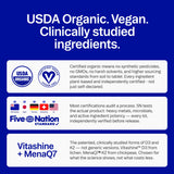 Ora Organic Vitamin D3 & K2 chewable tablets alongside breakfast
