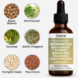 Orame Wormwood Gut Cleanse Liquid Drops packaging side view