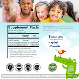 OraTicx Probiotic Tablets with a toothbrush and toothpaste
