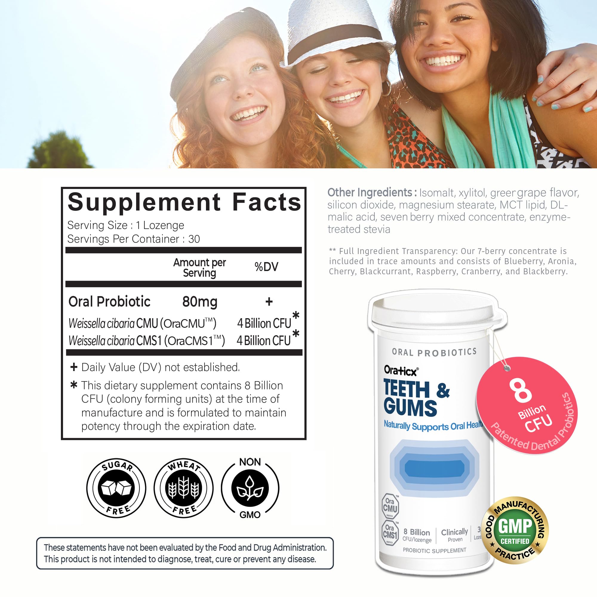 OraTicx Probiotics capsules in a hand