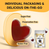 ORBILIVE Gold Shilajit Gummies with a measuring spoon