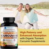 Orbit Vitals Organic Turmeric Capsules lifestyle scene with fresh ingredients