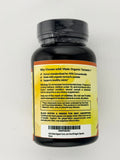 Orbit Vitals Organic Turmeric Capsules side view showing label